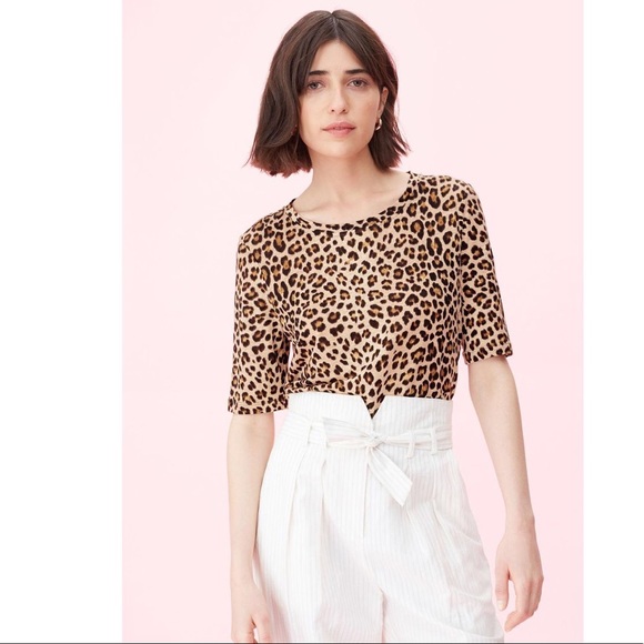 Rebecca Taylor Tops - Rebecca Taylor 100% Linen Leopard Top